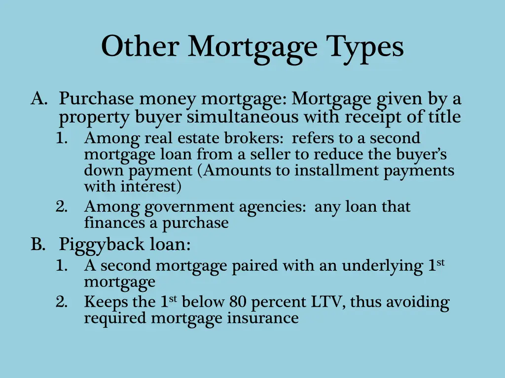 other mortgage types