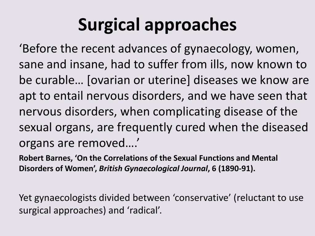 surgical approaches