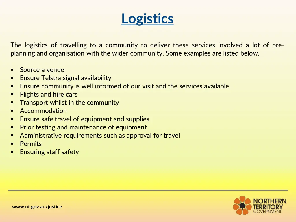 logistics