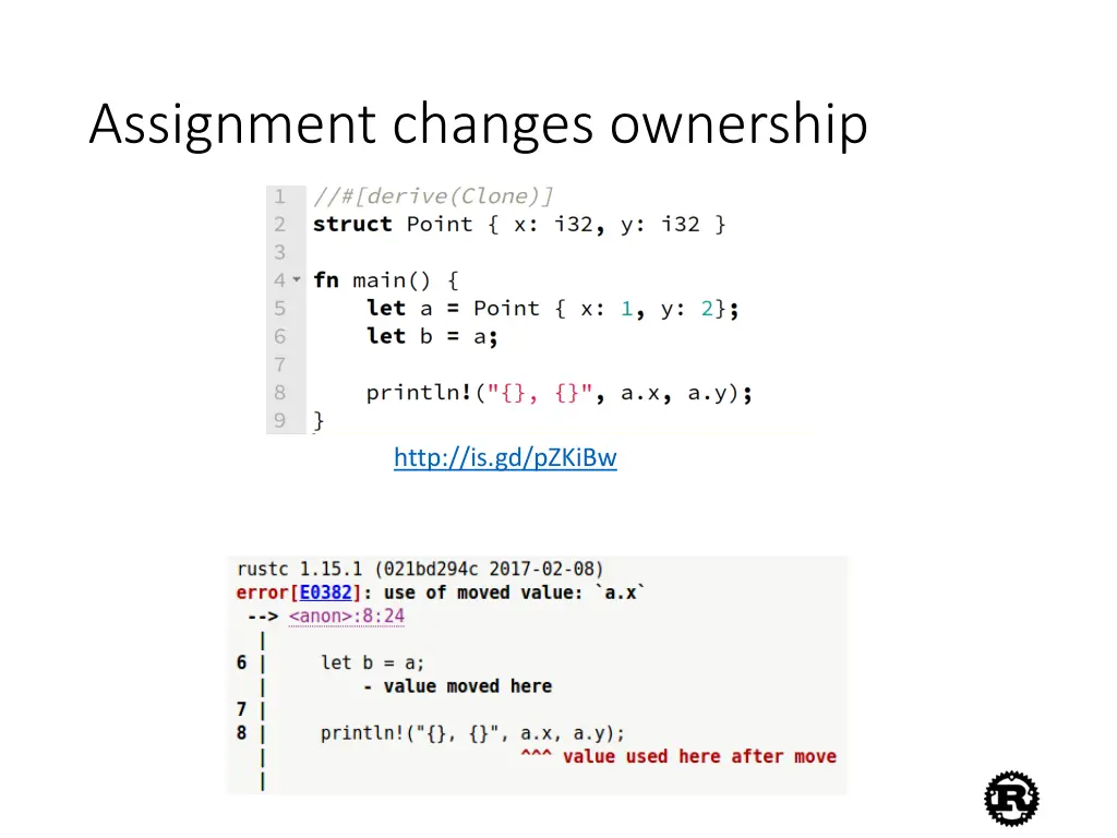 assignment changes ownership