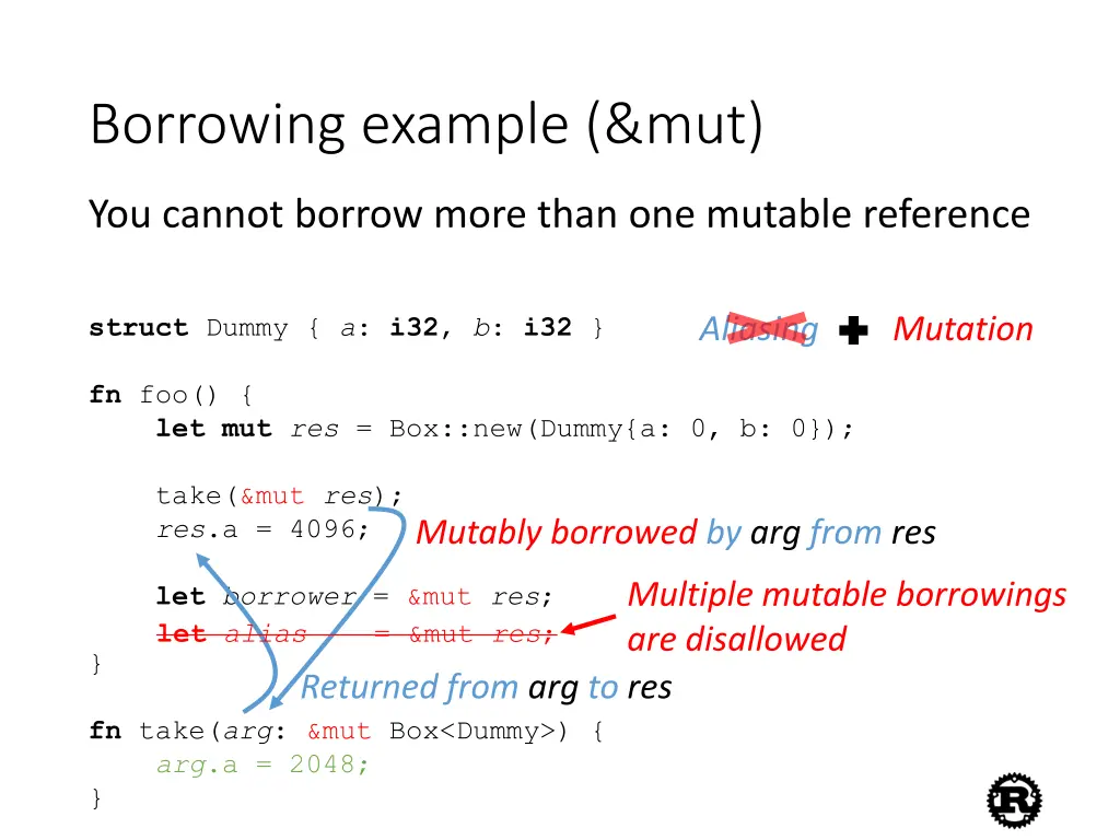 borrowing example mut