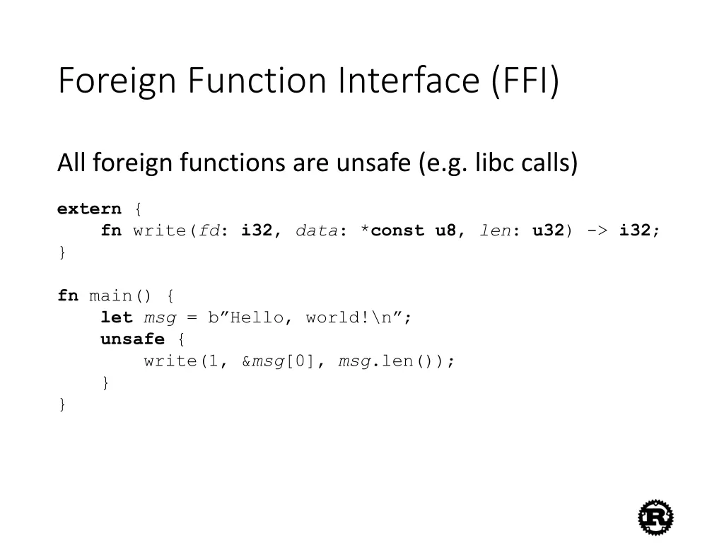 foreign function interface ffi