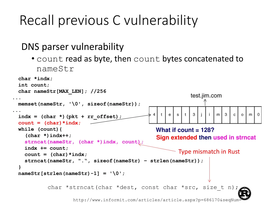 recall previous c vulnerability