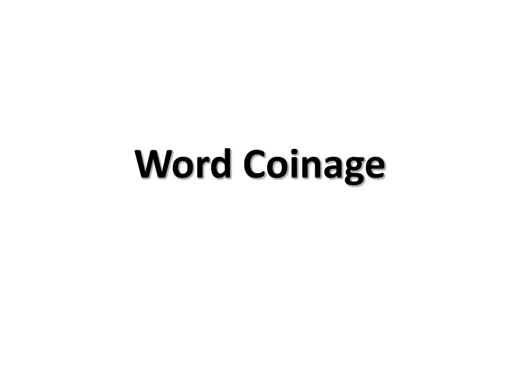 word coinage