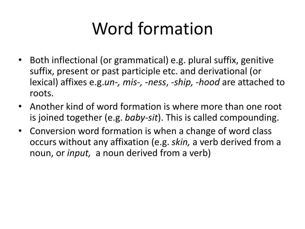 word formation 1