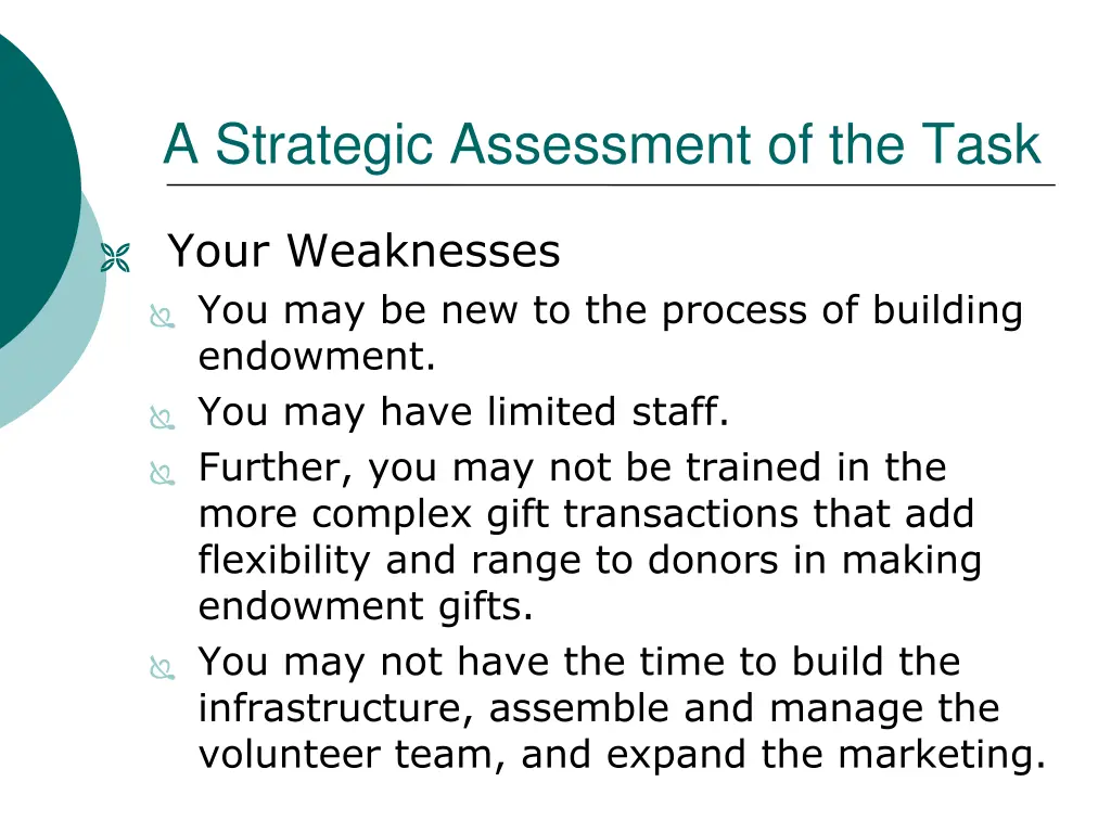 a strategic assessment of the task 1