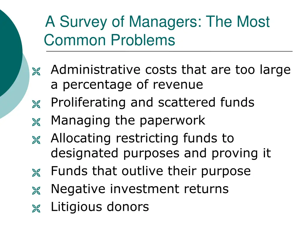 a survey of managers the most common problems