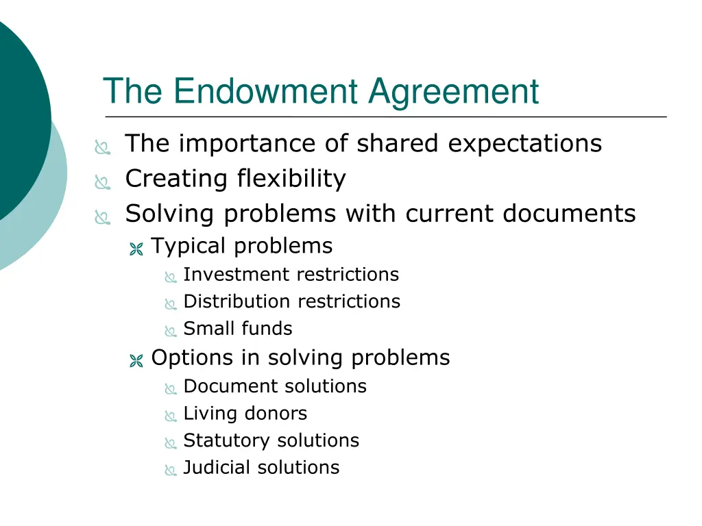 the endowment agreement