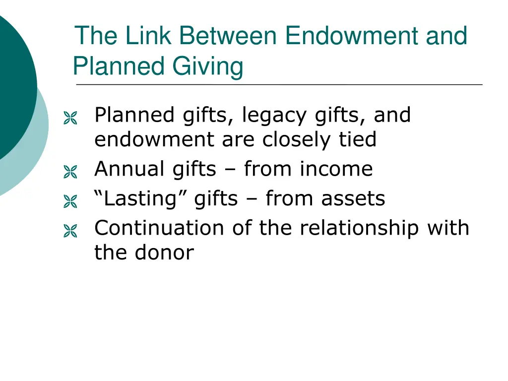 the link between endowment and planned giving