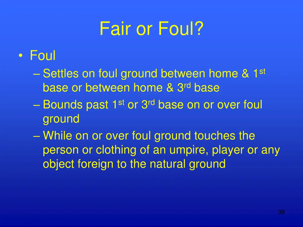 fair or foul 1