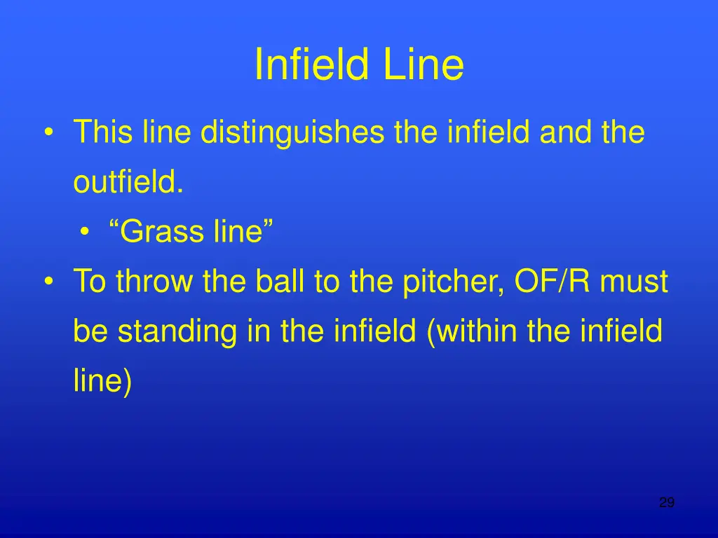 infield line