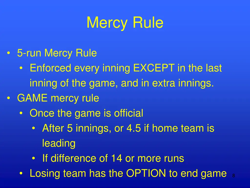 mercy rule