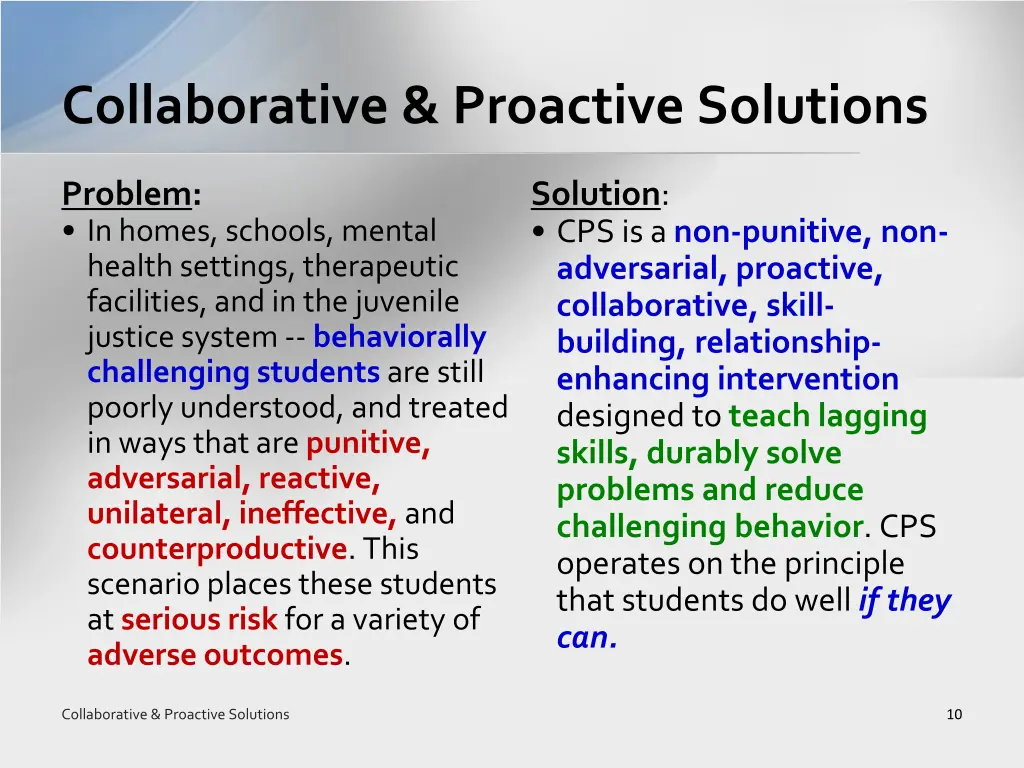 collaborative proactive solutions