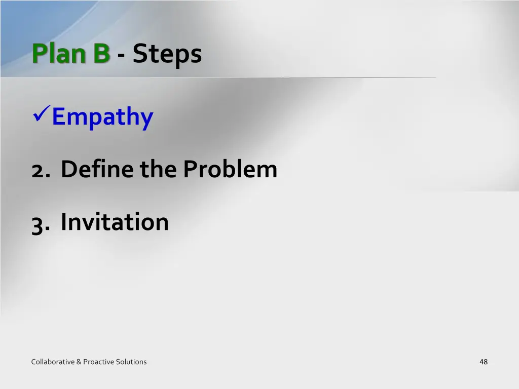 plan b steps 1