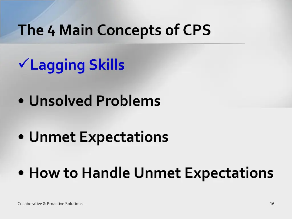 the 4 main concepts of cps 1