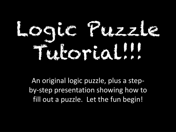 logic puzzle tutorial