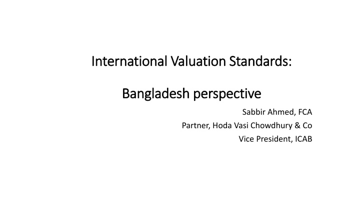 international valuation standards international