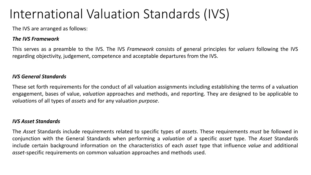 international valuation standards ivs