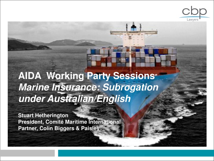 aida working party sessions marine insurance