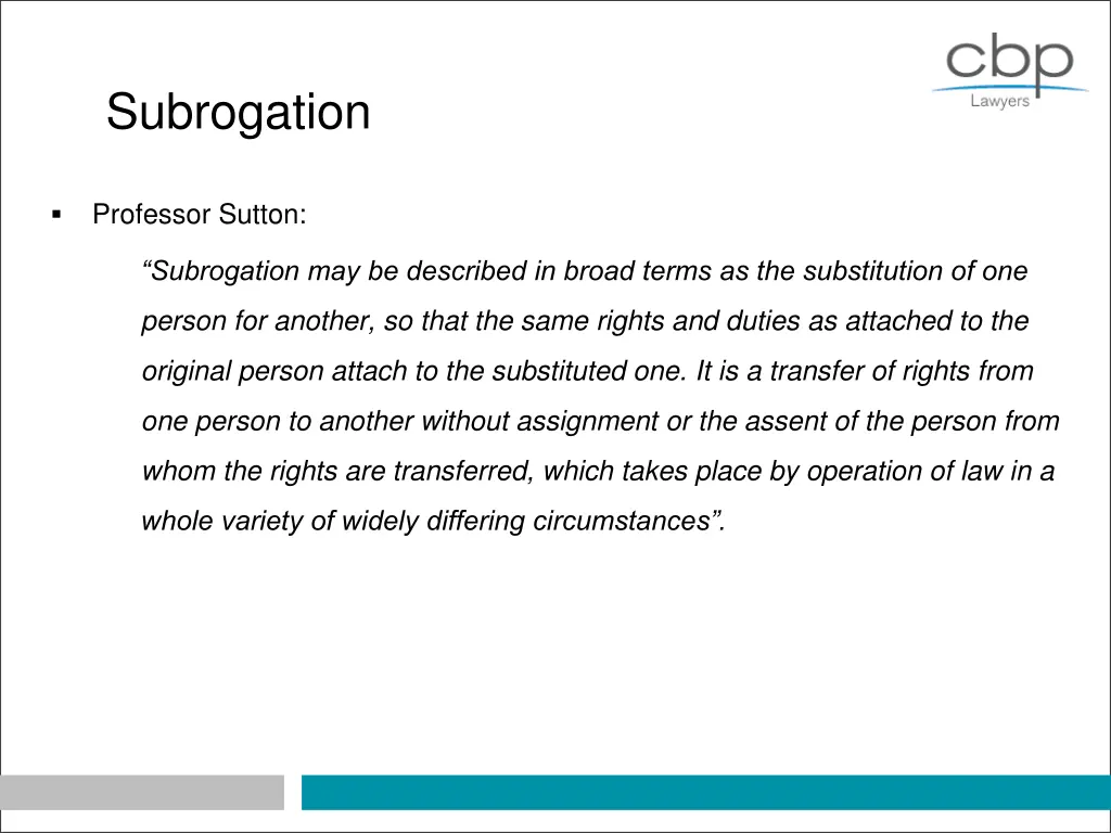 subrogation