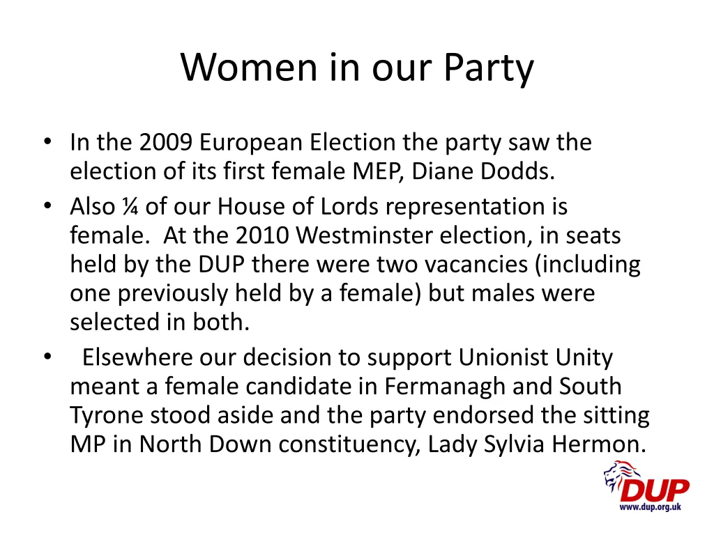 women in our party 2