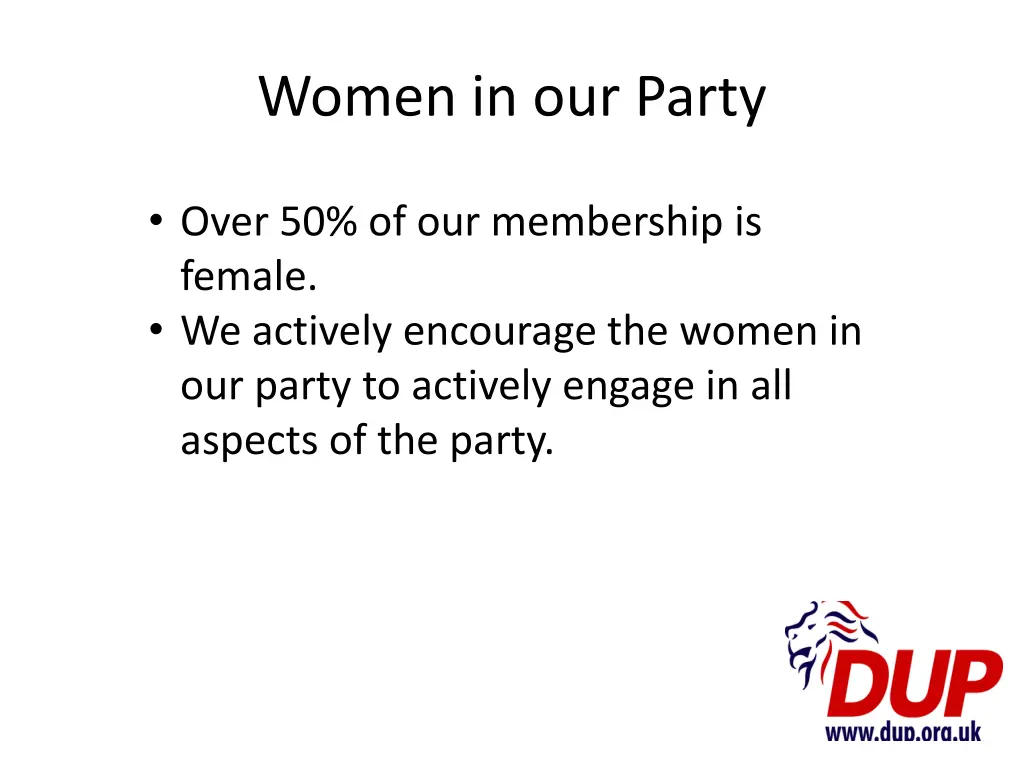 women in our party