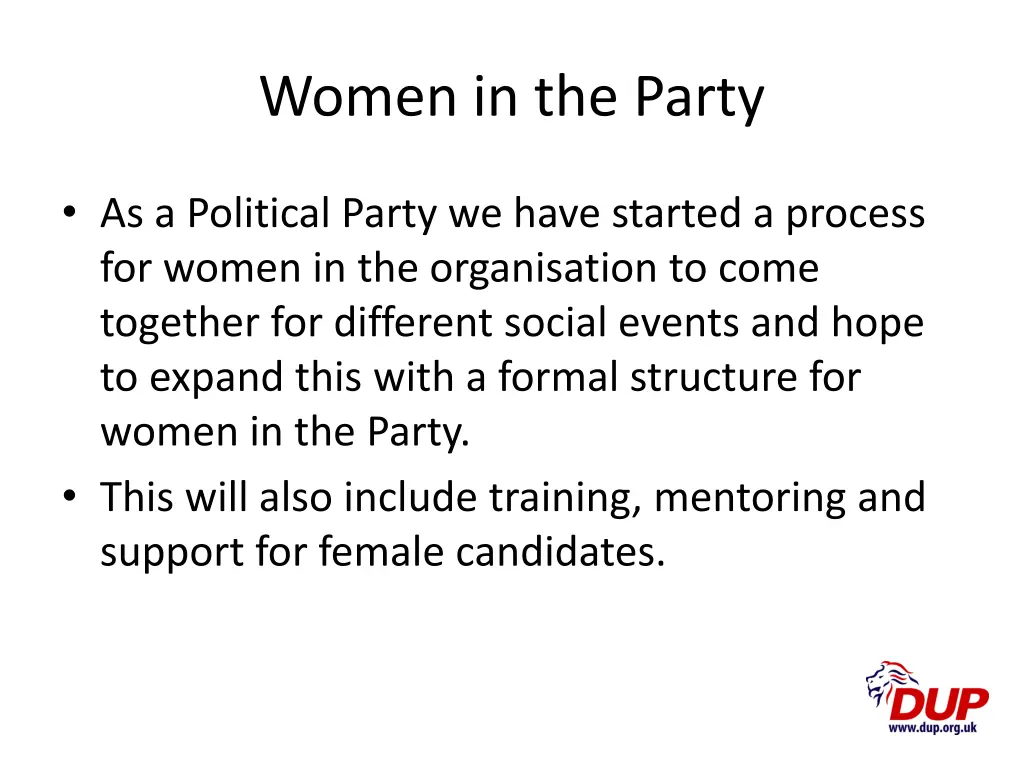 women in the party