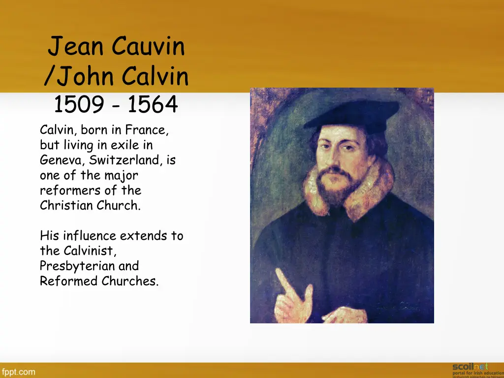 jean cauvin john calvin 1509 1564 calvin born