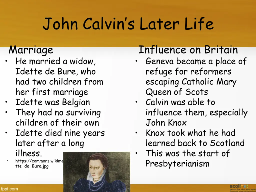 john calvin s later life