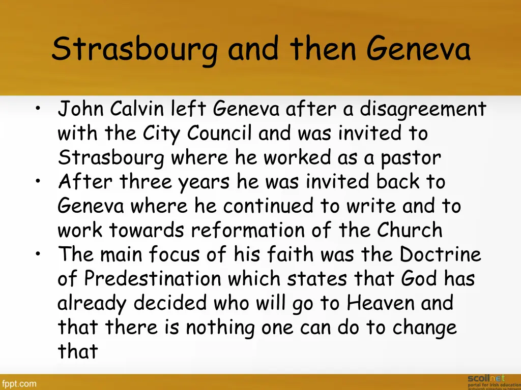 strasbourg and then geneva