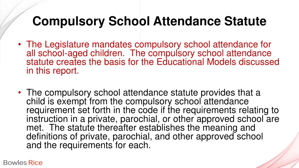 compulsory school attendance statute