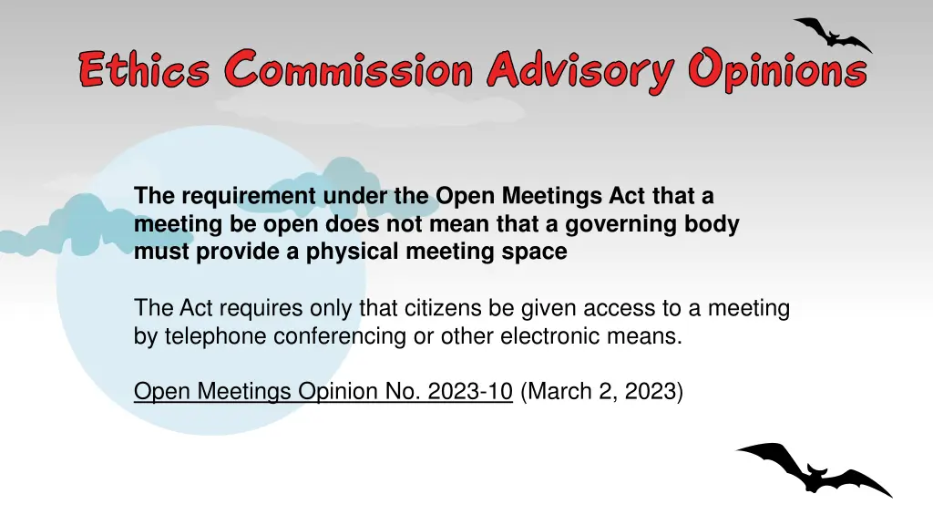 ethics commission advisory opinions 2