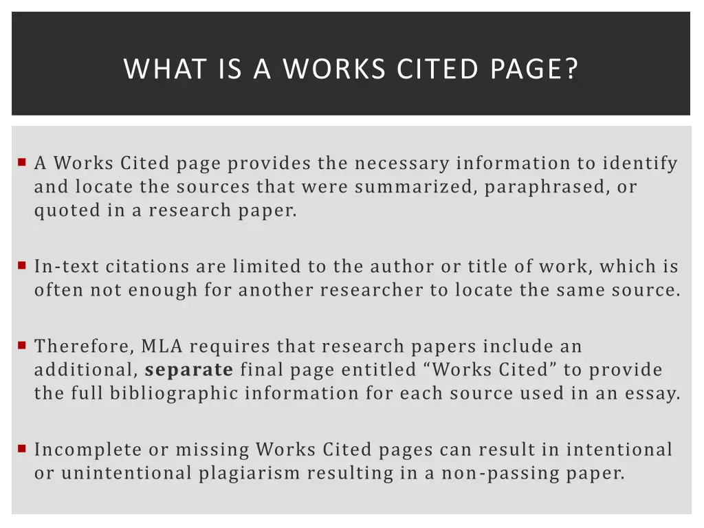 what is a works cited page