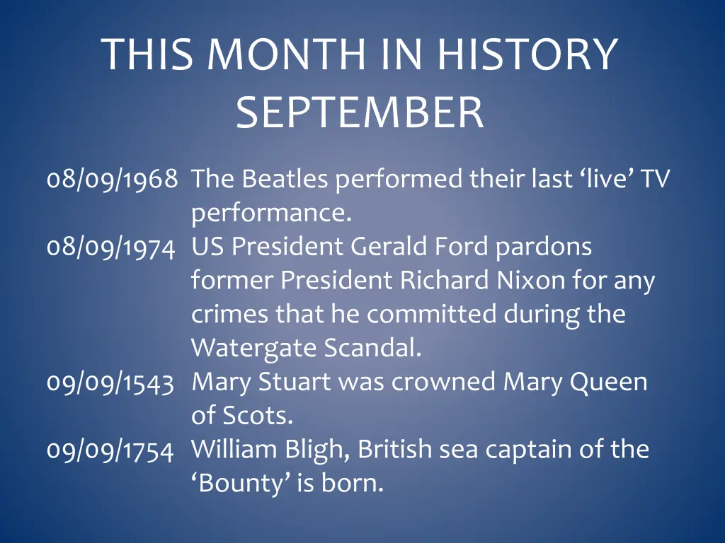 this month in history september 11