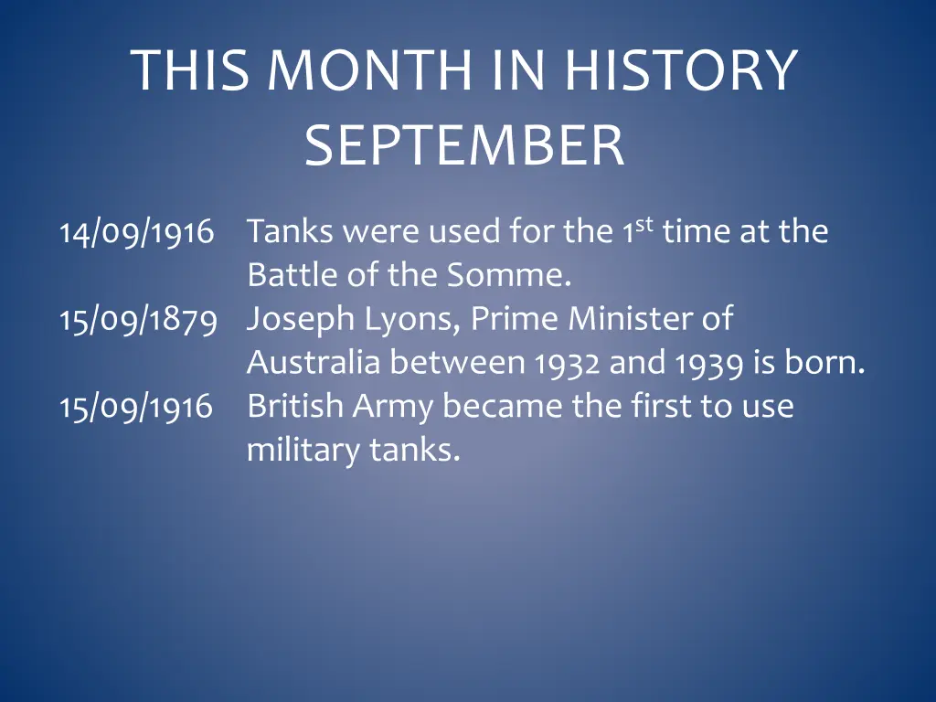 this month in history september 18