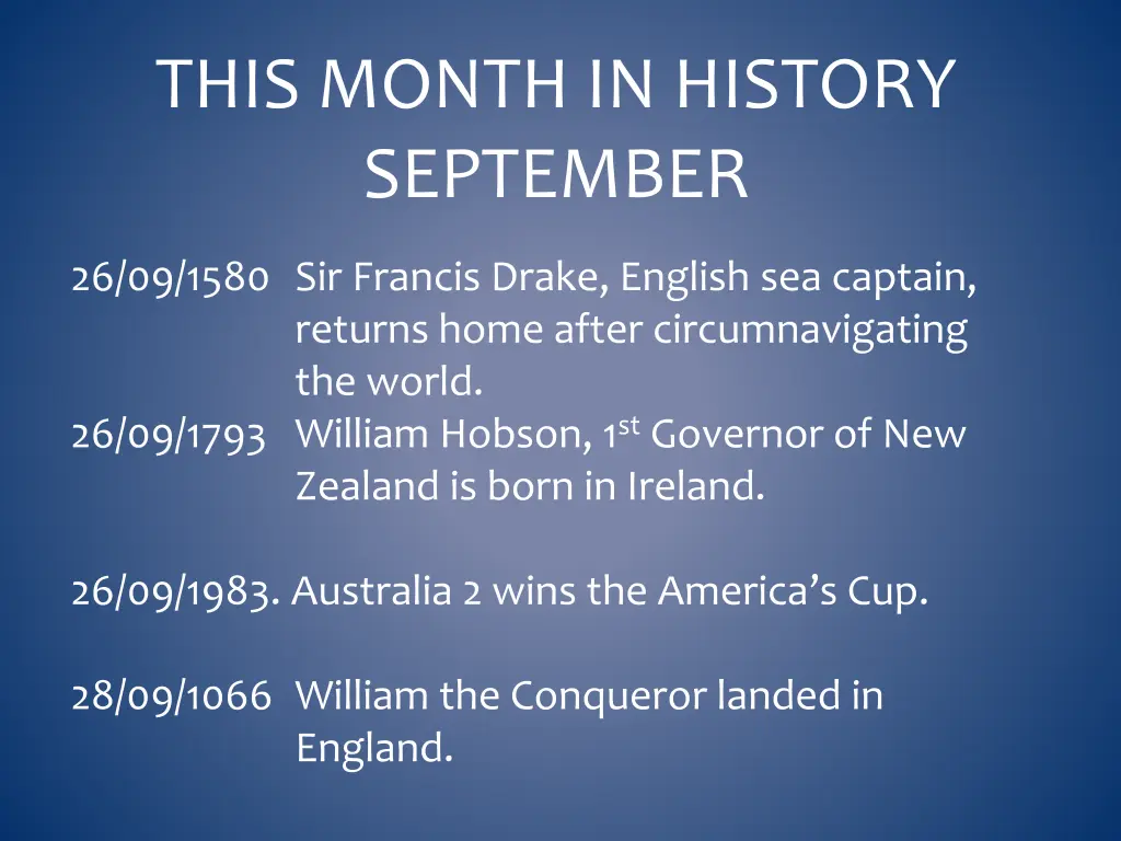 this month in history september 26