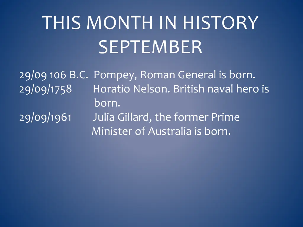 this month in history september 27