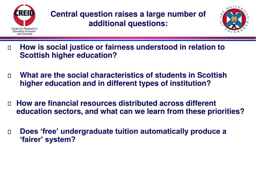 central question raises a large number