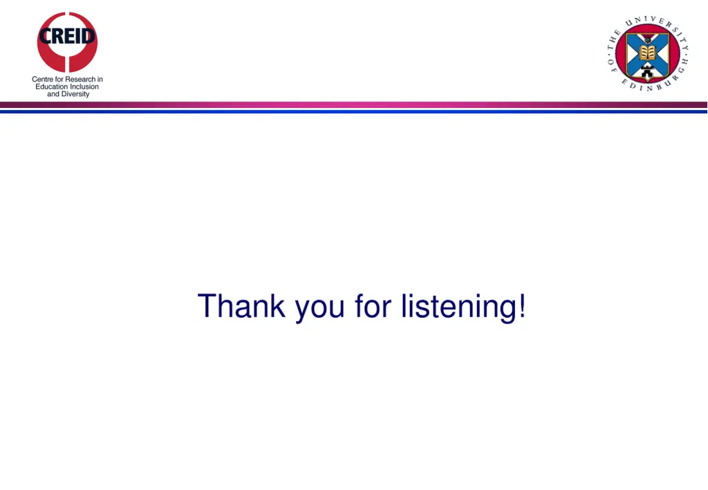 thank you for listening