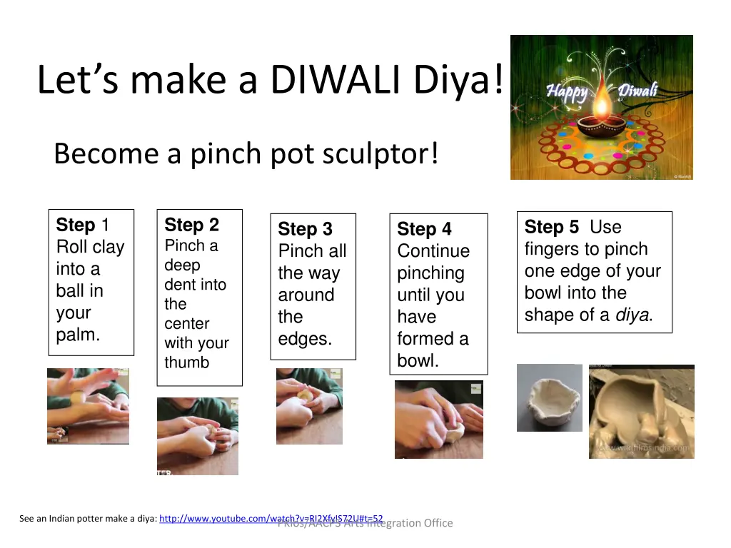 let s make a diwali diya