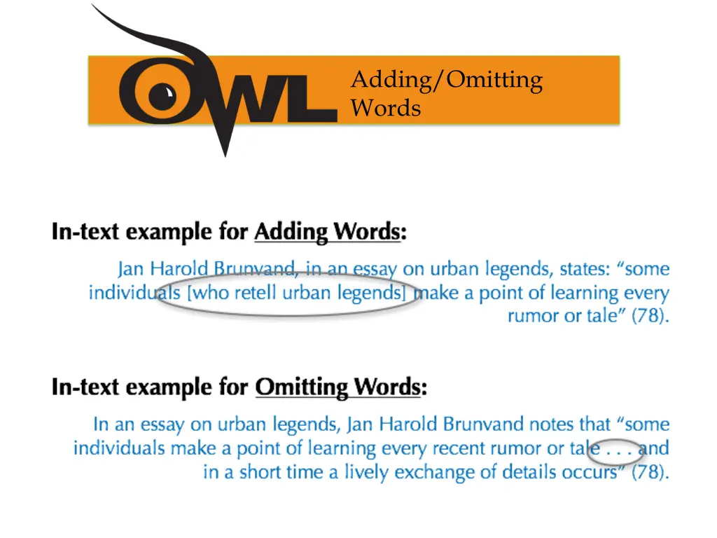 adding omitting words