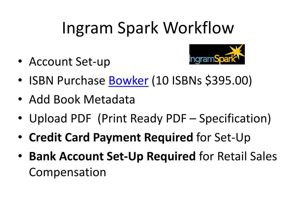 ingram spark workflow