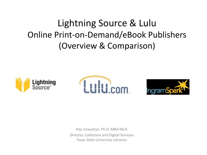 lightning source lulu online print on demand