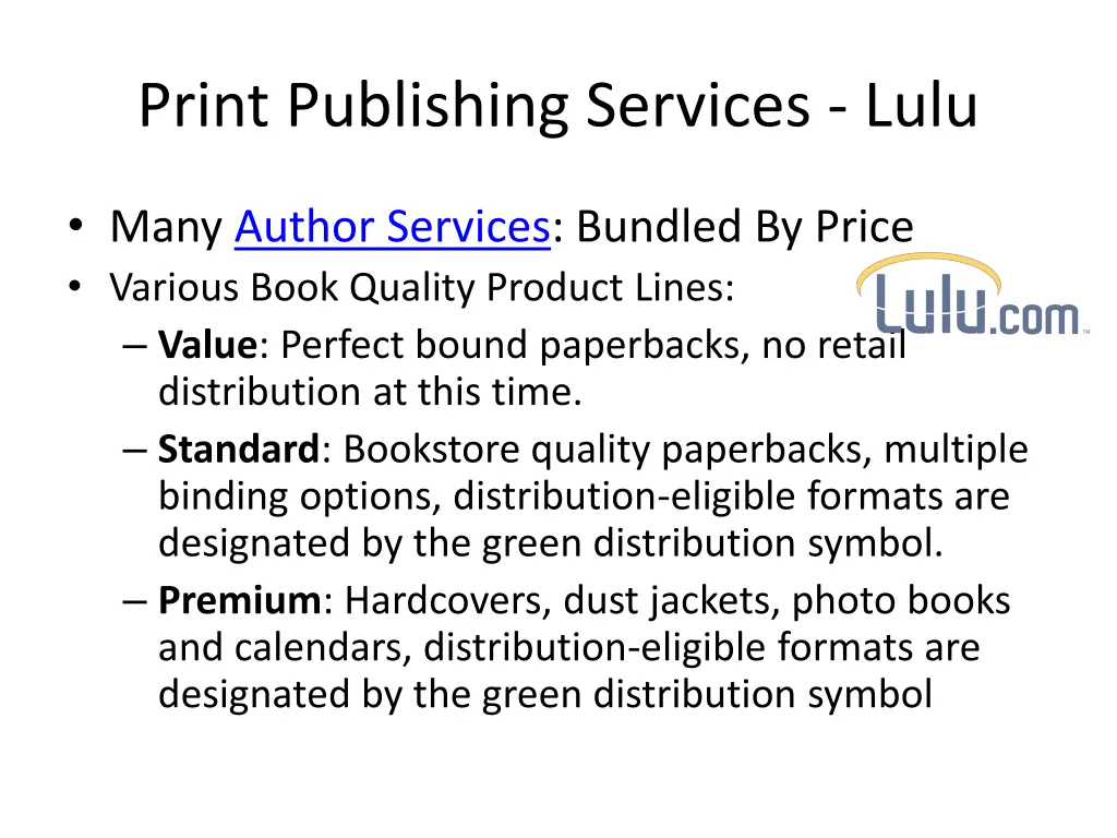 print publishing services lulu