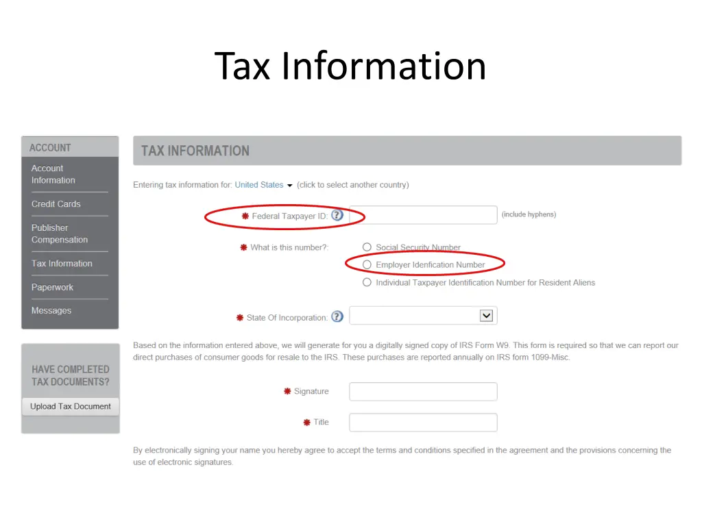 tax information