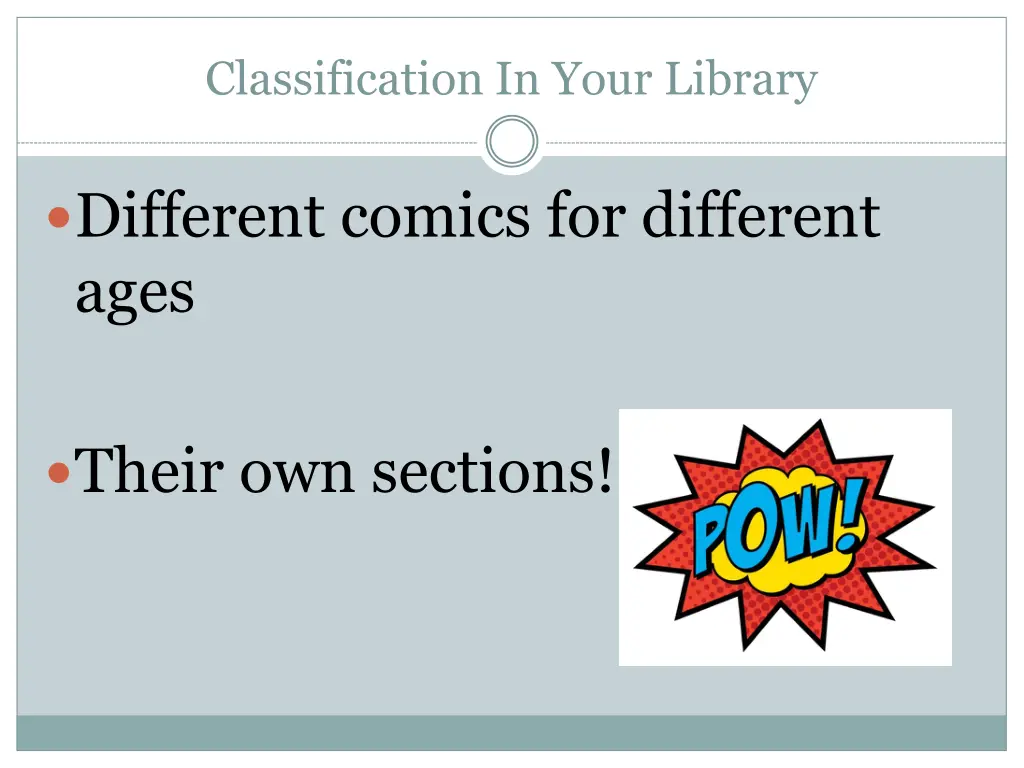 classification in your library