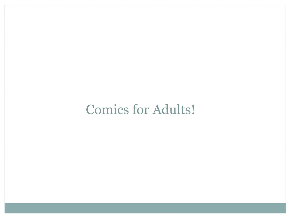 comics for adults