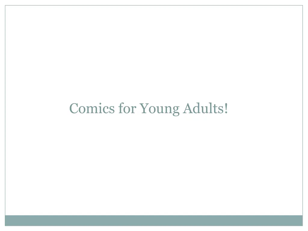 comics for young adults