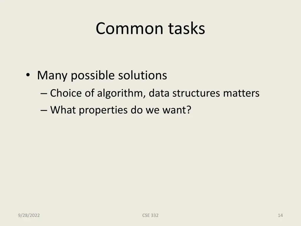 common tasks