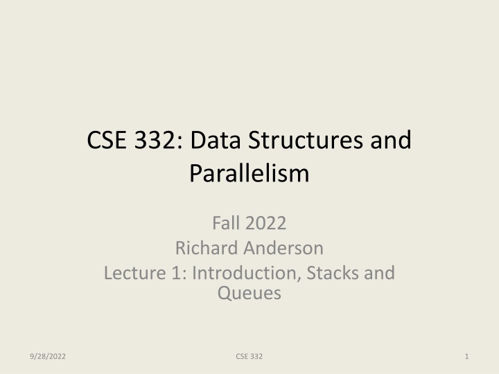 cse 332 data structures and parallelism